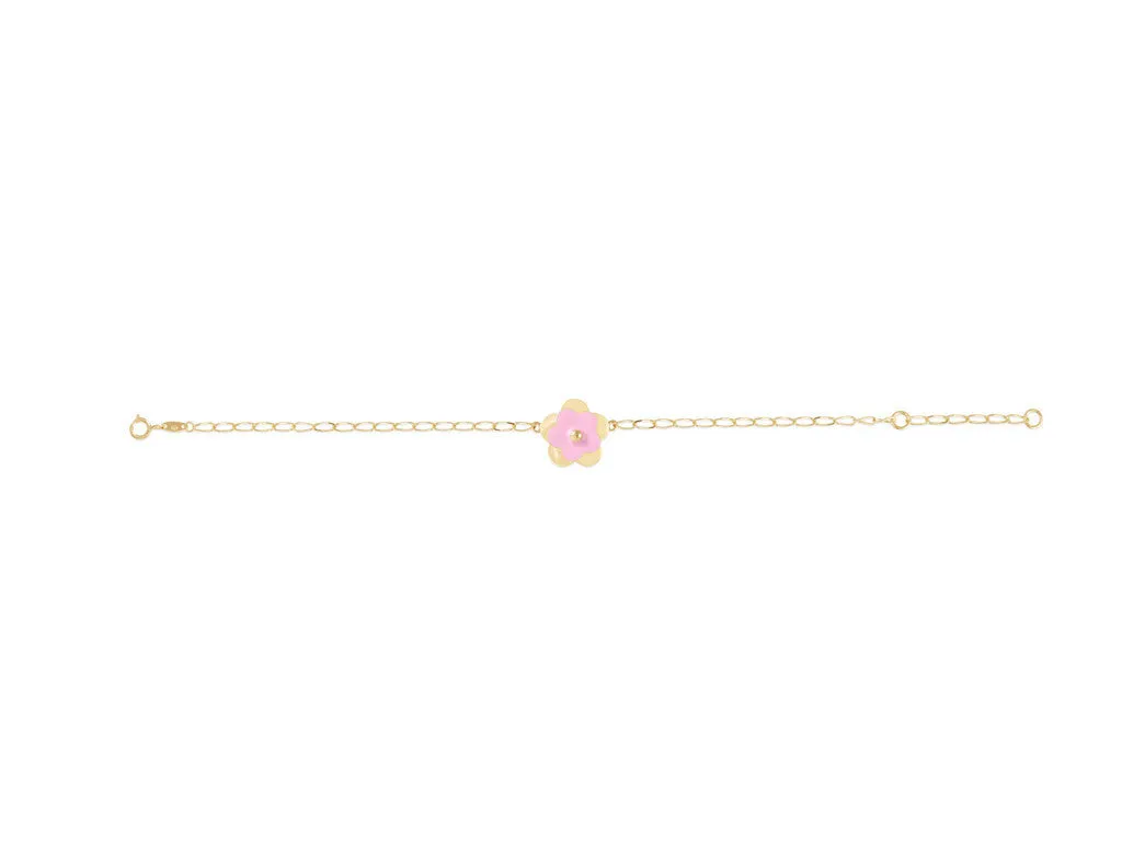 18K Gold Blossom's Pink Duet Bracelet <br> Le Fleur Collection