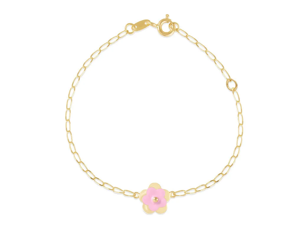 18K Gold Blossom's Pink Duet Bracelet <br> Le Fleur Collection
