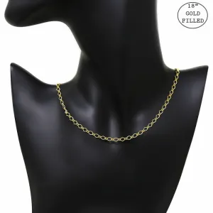 18K Gold Filled Basic Marquise Chain Short Necklace