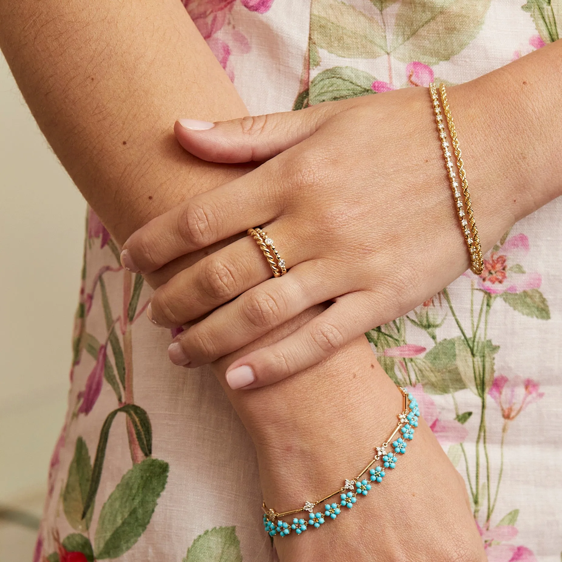2.5mm Twisted Rope Chain Bracelet