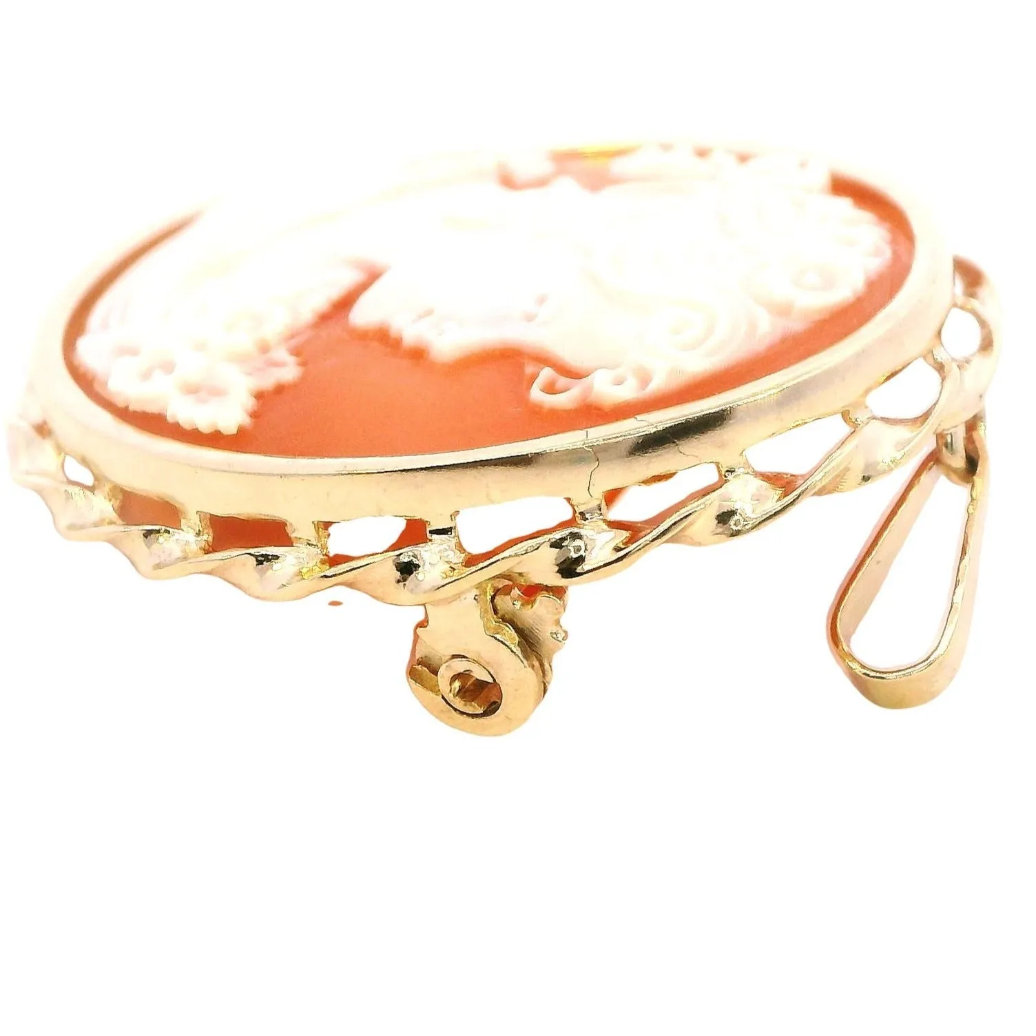 A Piece of History 9ct Yellow Gold Shell Cameo Brooch/Pendant