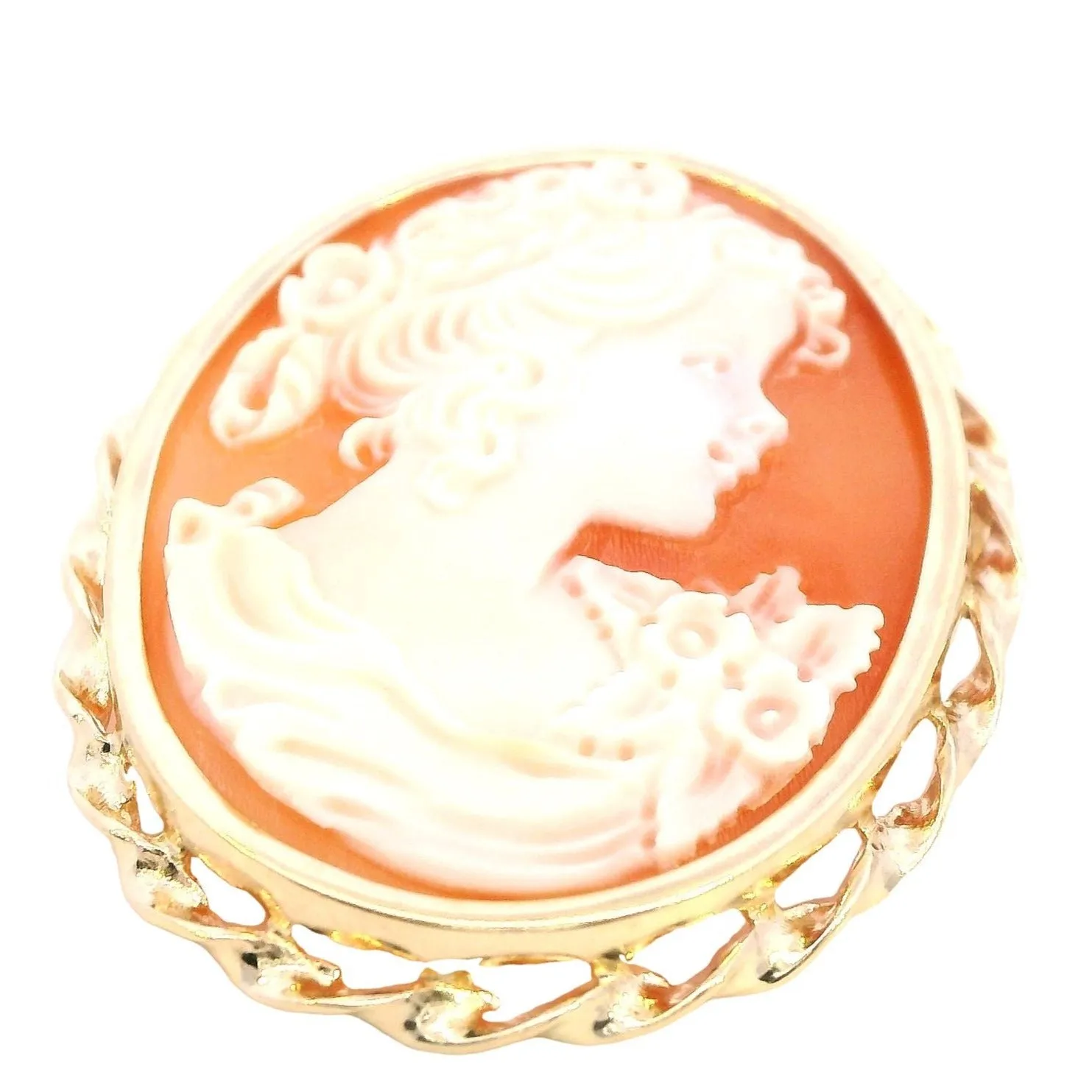 A Piece of History 9ct Yellow Gold Shell Cameo Brooch/Pendant