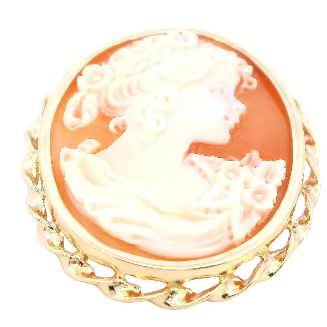 A Piece of History 9ct Yellow Gold Shell Cameo Brooch/Pendant