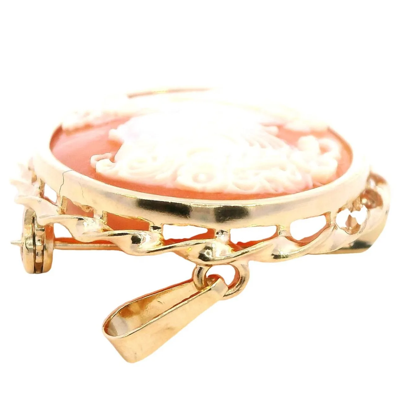 A Piece of History 9ct Yellow Gold Shell Cameo Brooch/Pendant
