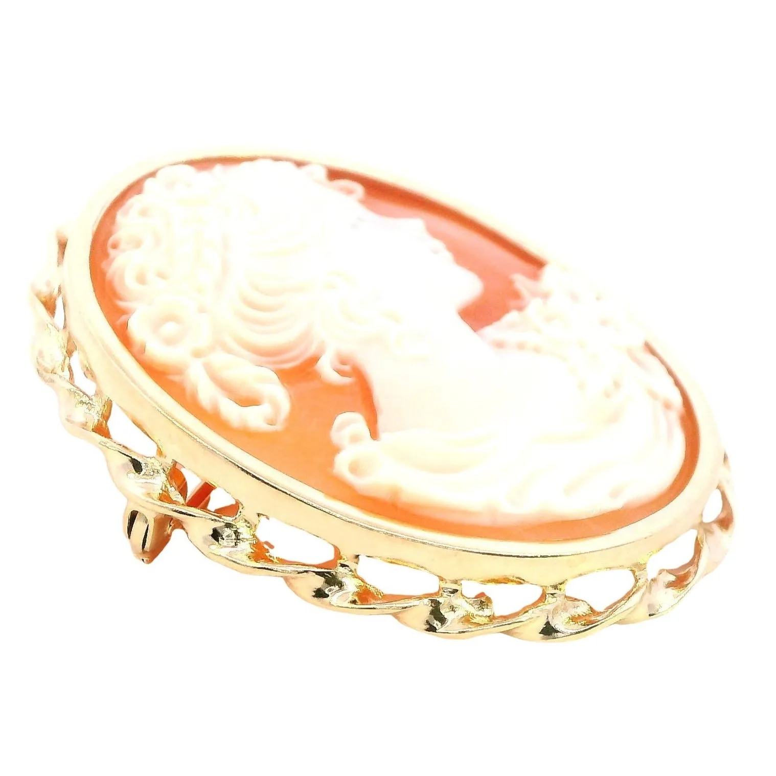 A Piece of History 9ct Yellow Gold Shell Cameo Brooch/Pendant