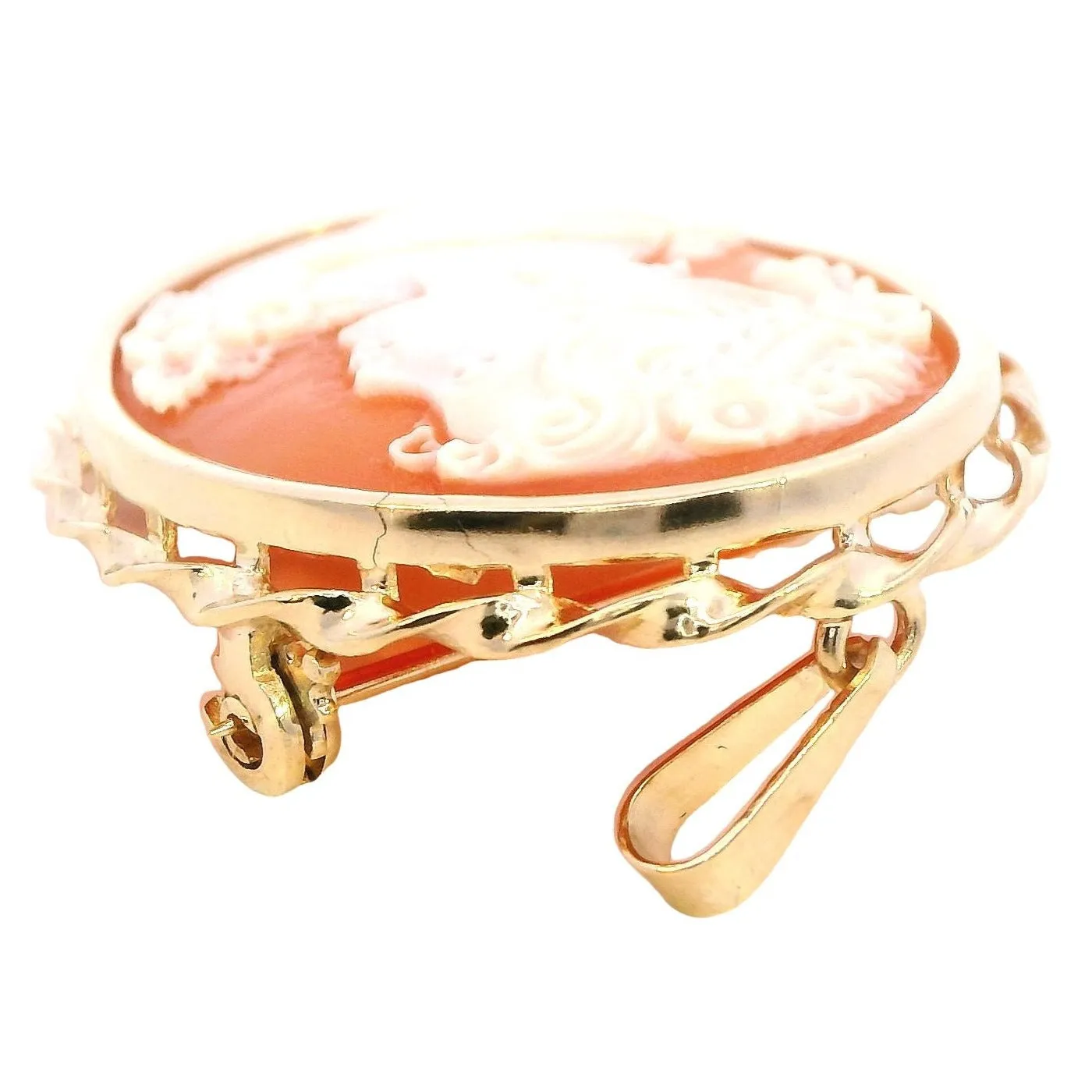 A Piece of History 9ct Yellow Gold Shell Cameo Brooch/Pendant