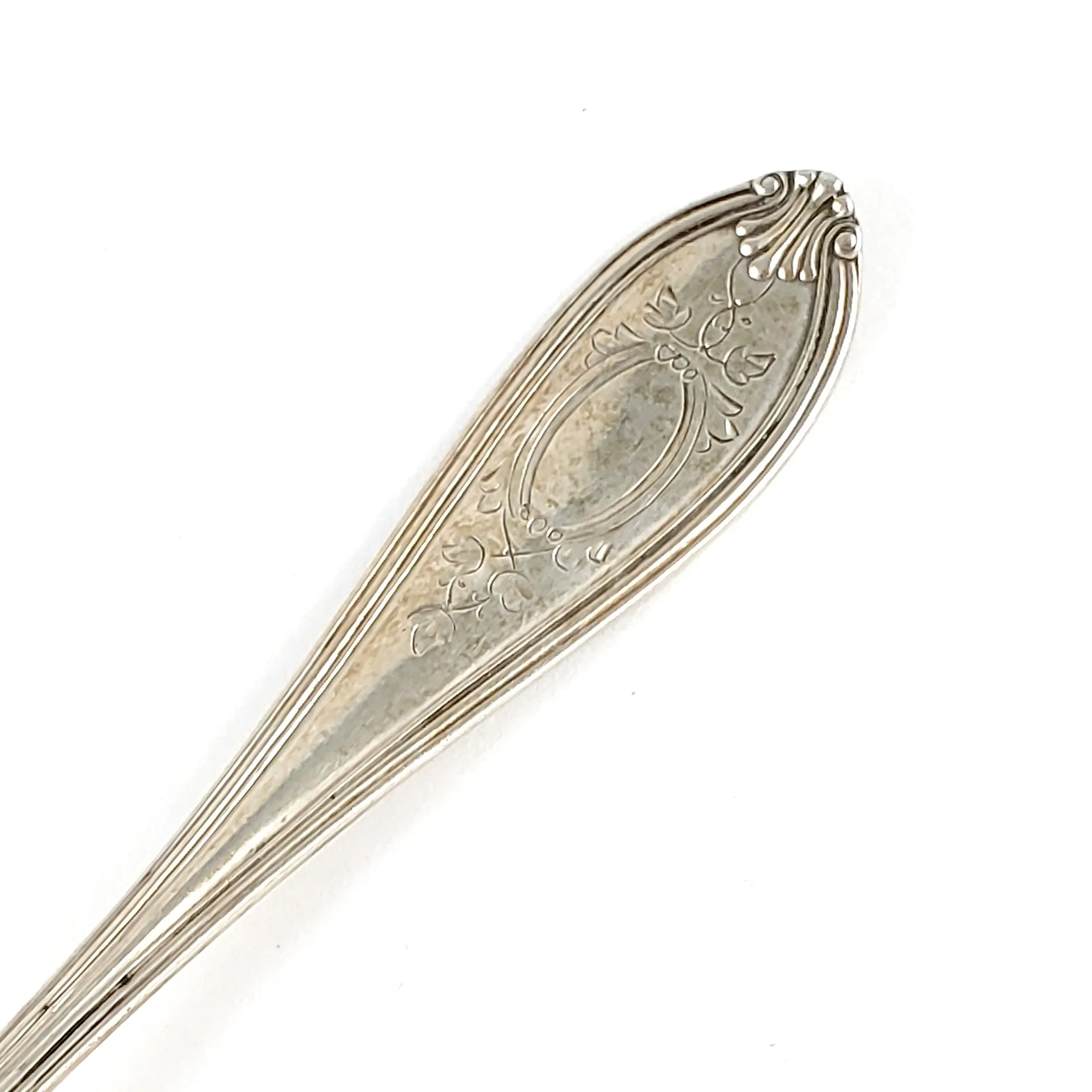 Antique Sterling Silver Engraved New Marathon Spoon Ring - Made to Order