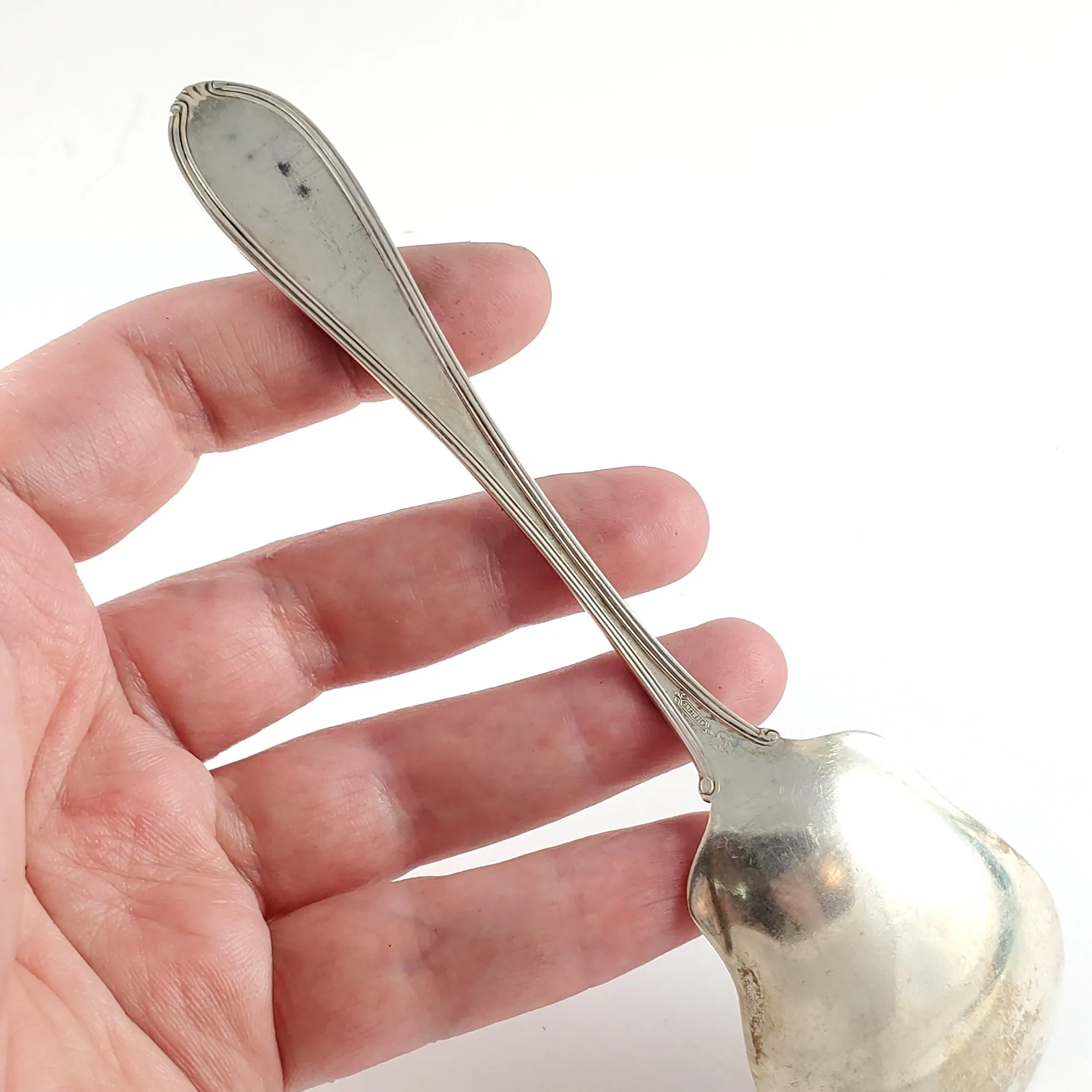 Antique Sterling Silver Engraved New Marathon Spoon Ring - Made to Order
