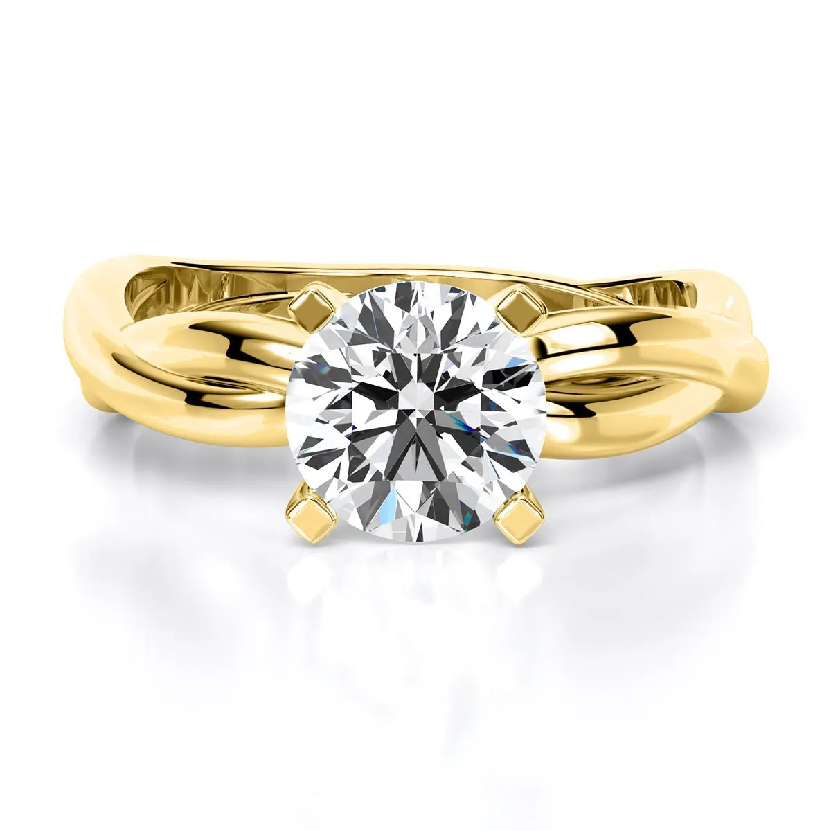Baneberry - Round Moissanite Engagement Ring