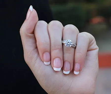 Baneberry - Round Moissanite Engagement Ring
