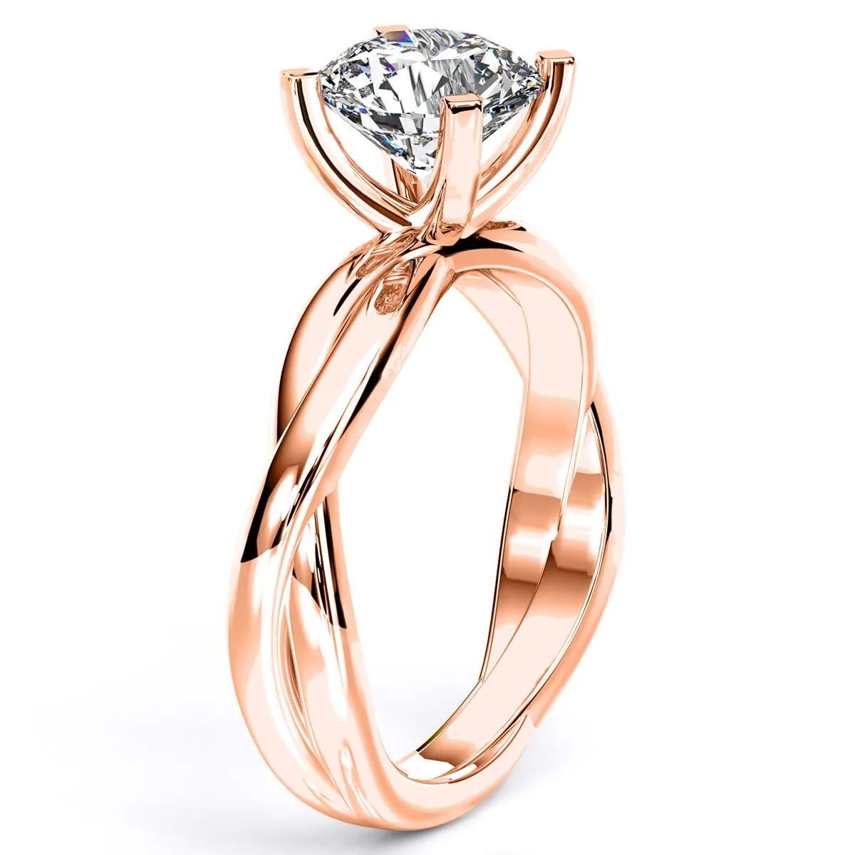 Baneberry - Round Moissanite Engagement Ring