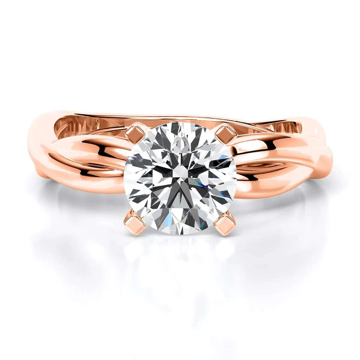 Baneberry - Round Moissanite Engagement Ring