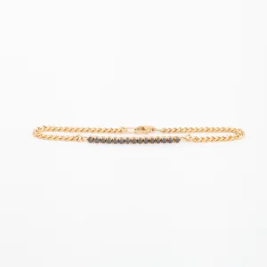 Black Diamond Cuban Link Bracelet