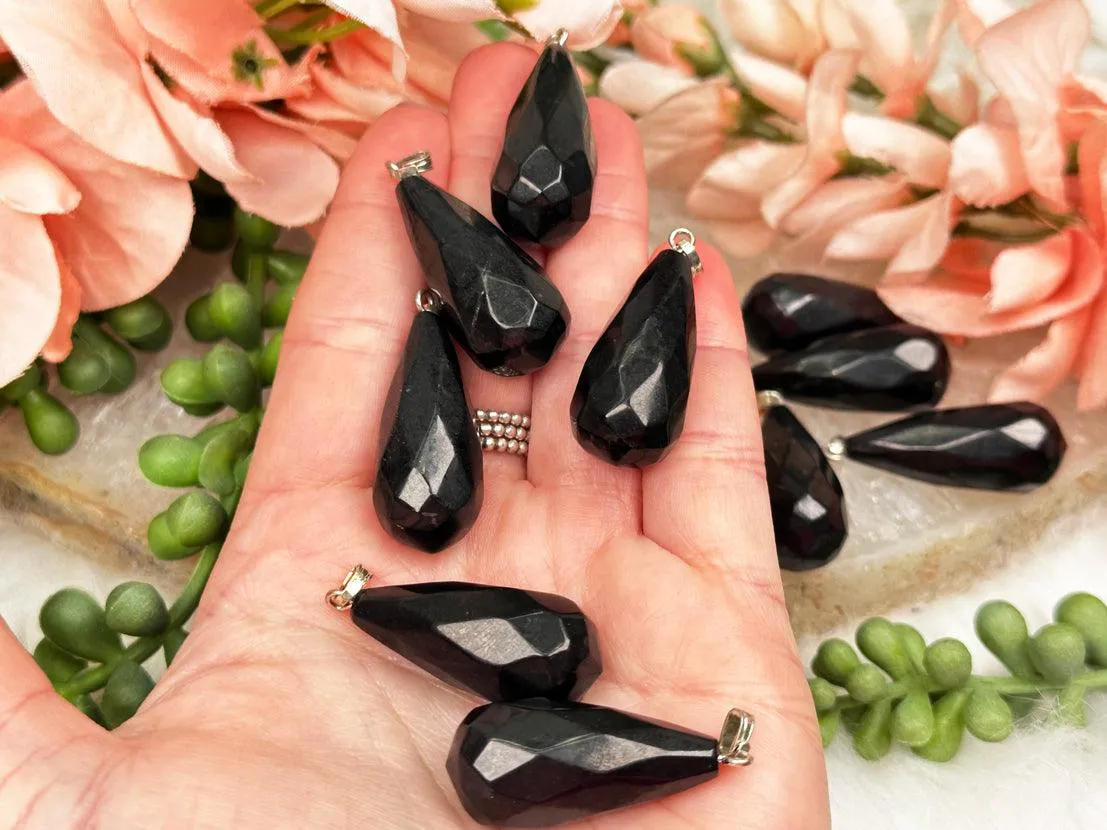 Black Shungite Pendants