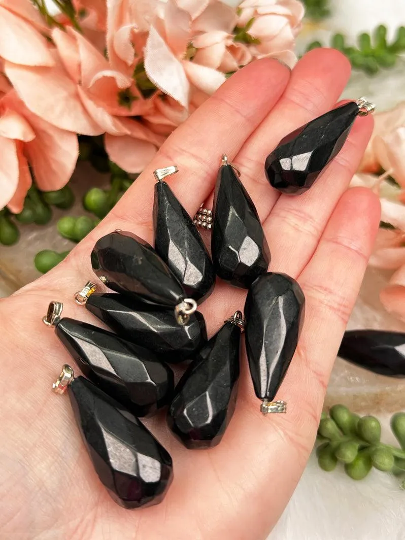 Black Shungite Pendants