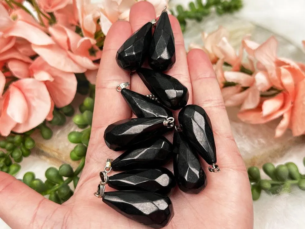 Black Shungite Pendants