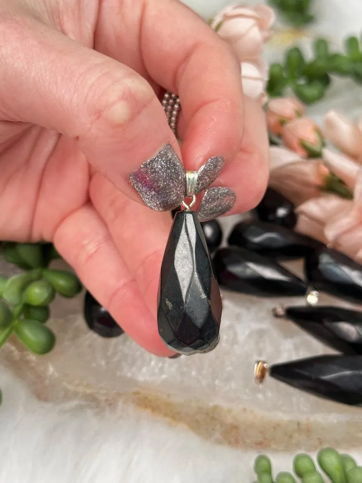 Black Shungite Pendants