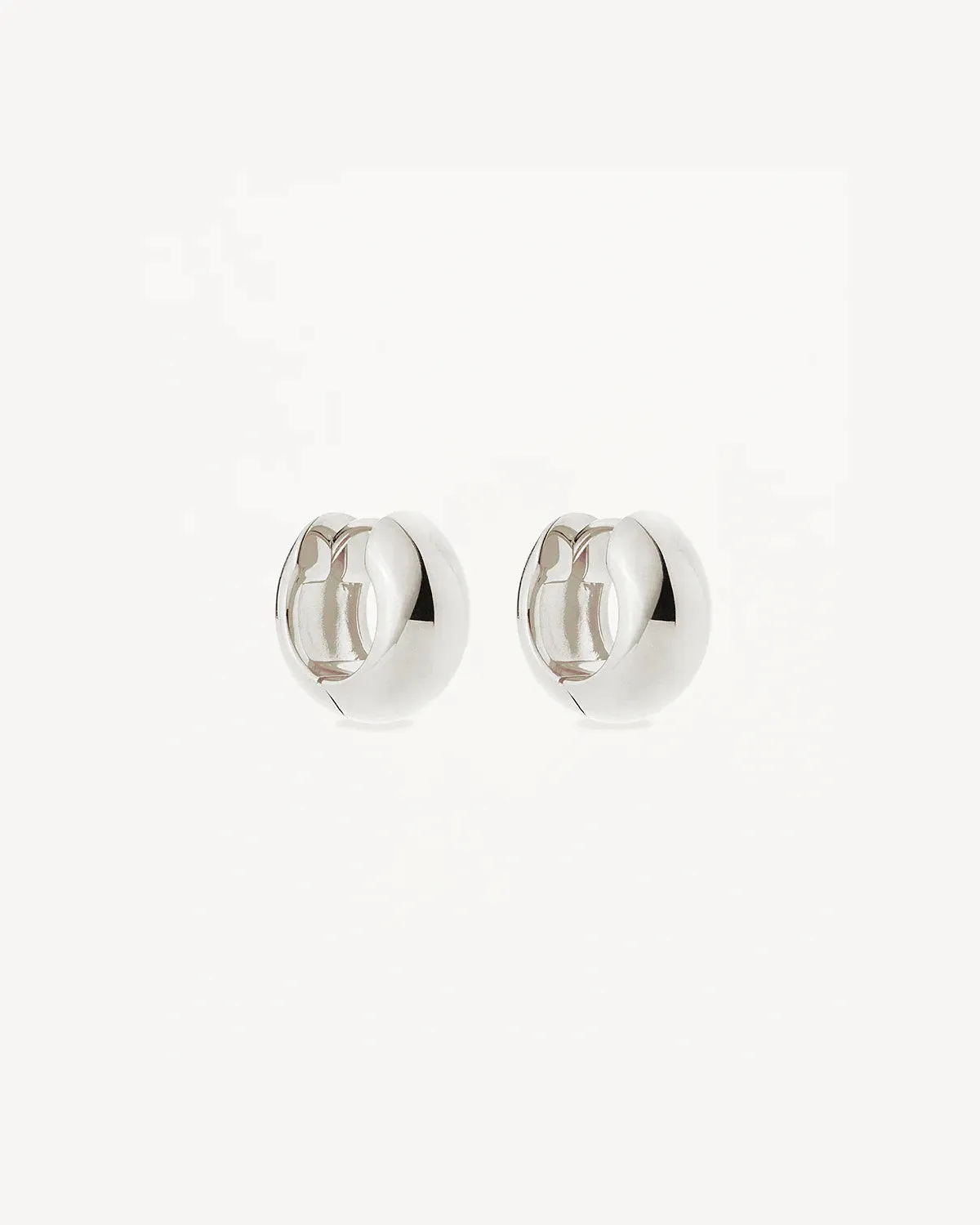 by charlotte Bold Huggie Hoops - Sterling Silver