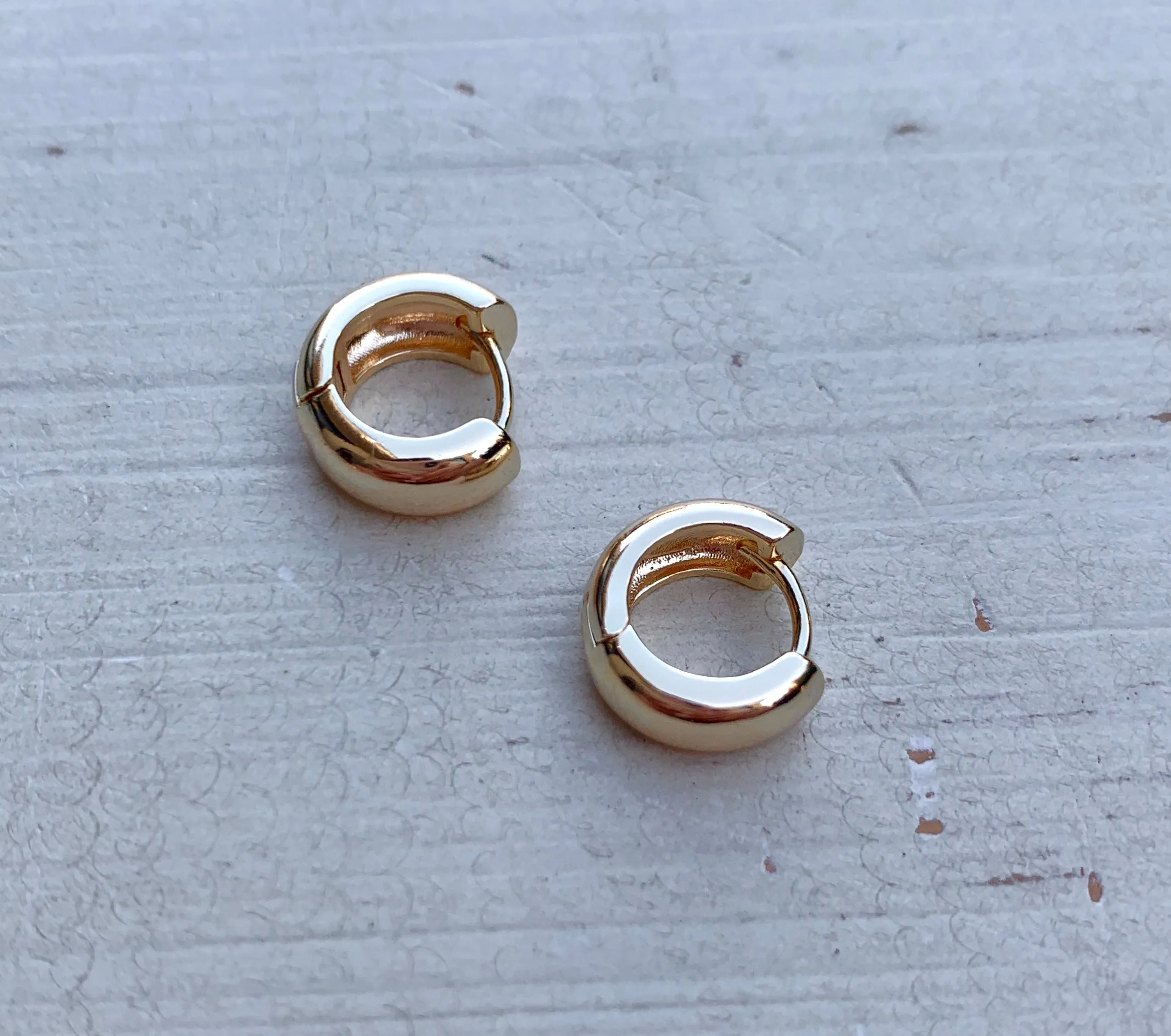 Chunky Gold Baby Hoops