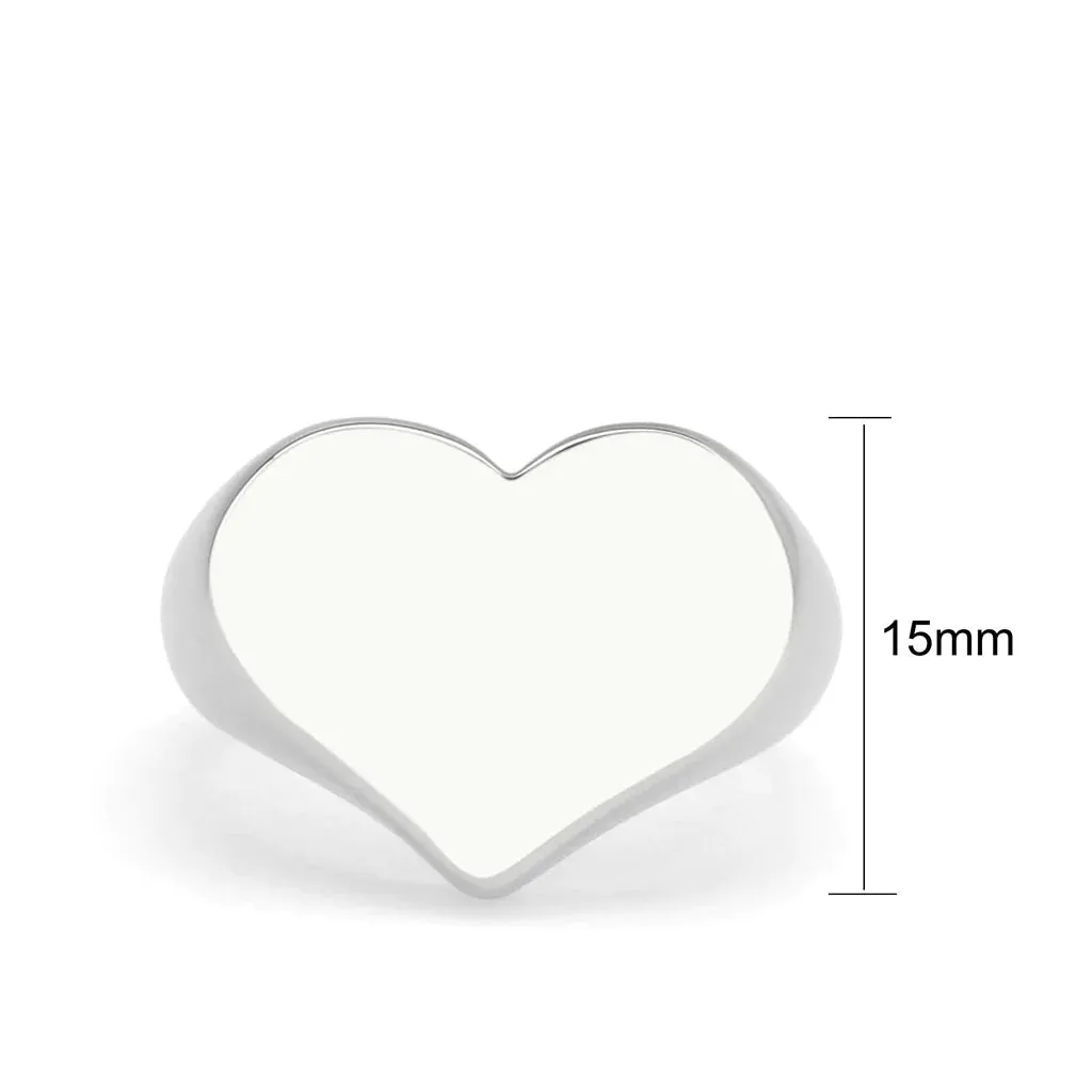 CJ3878 Wholesale Women's Stainless Steel Heart Ring