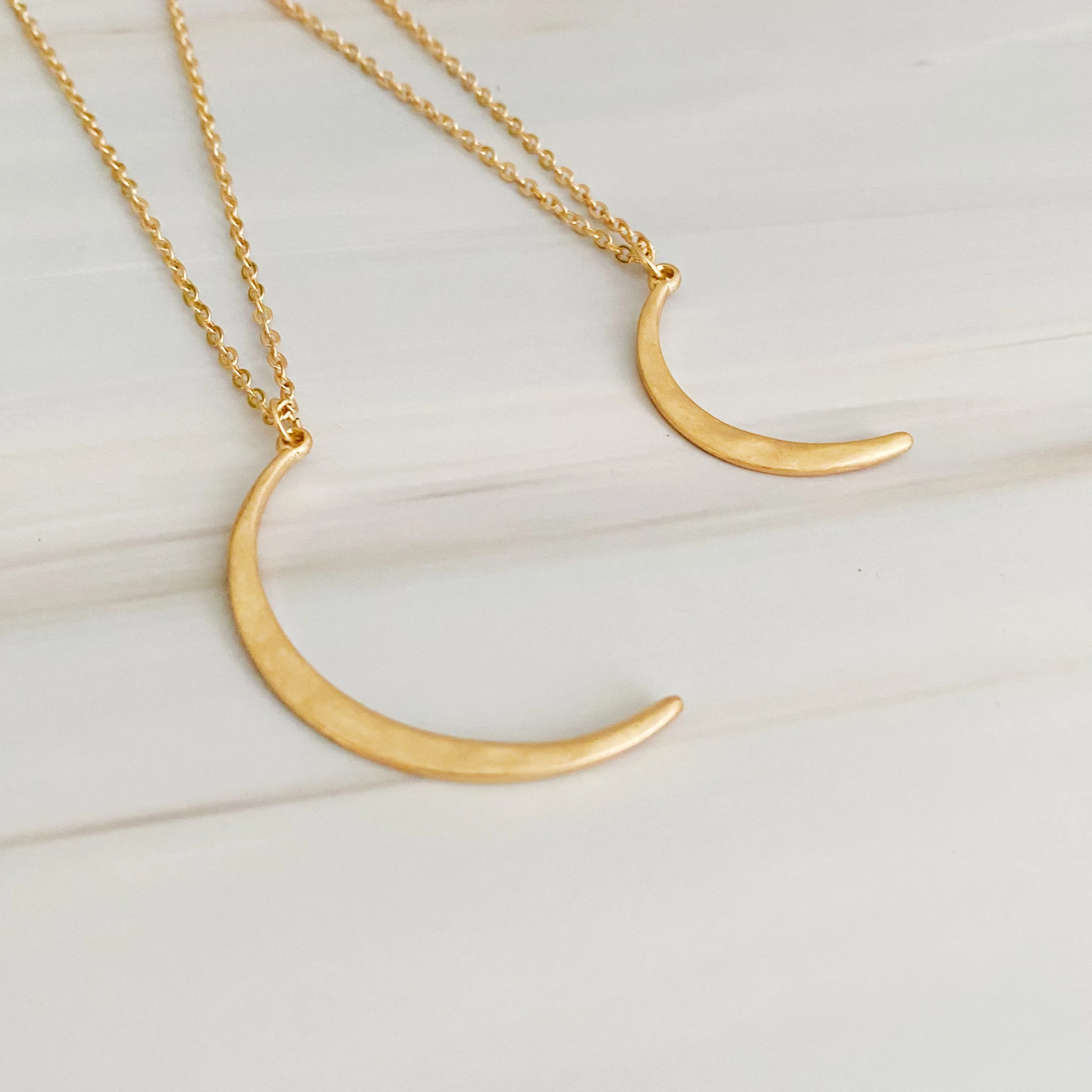 Crescent Duo Necklace Set Of 2