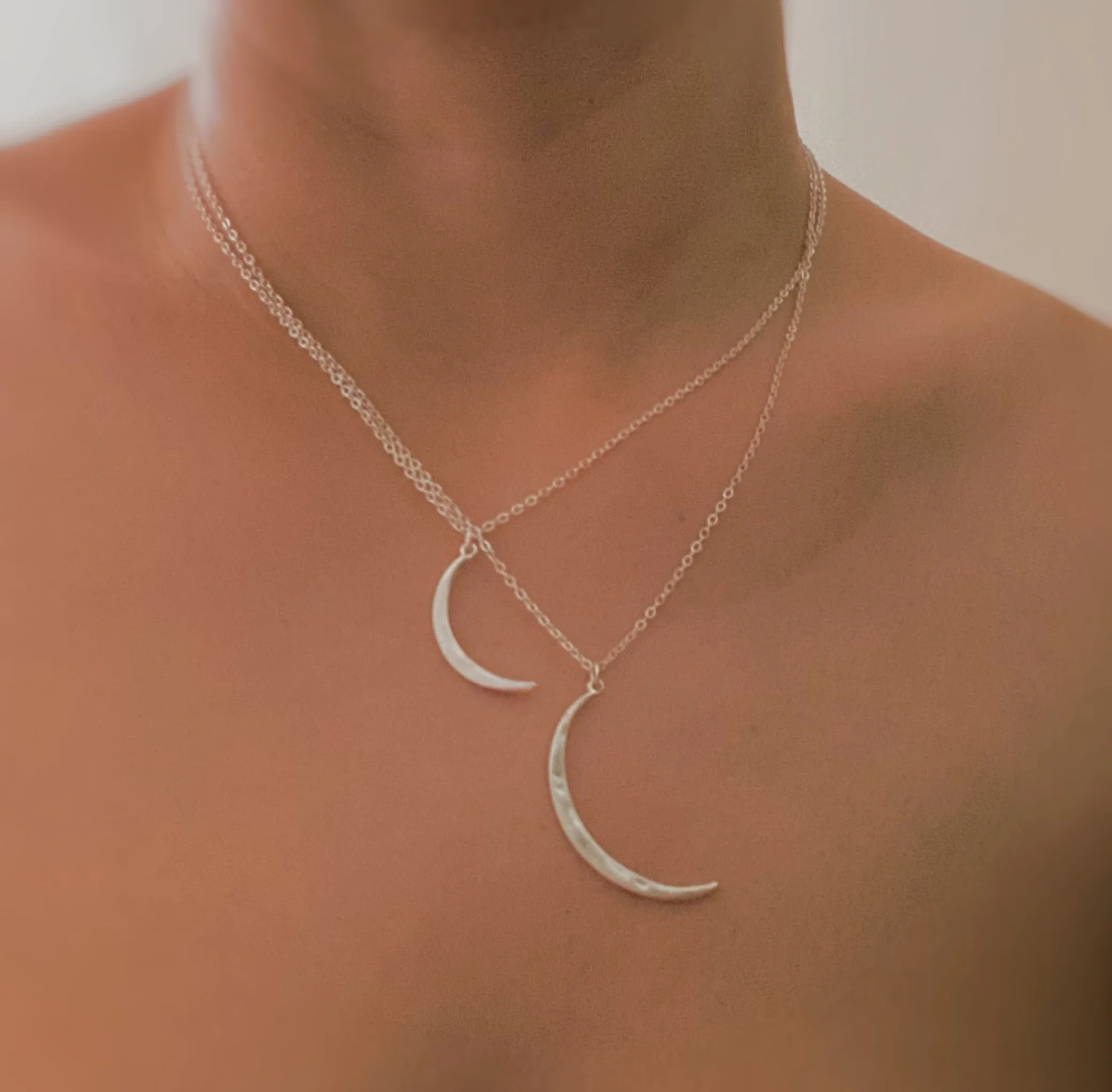 Crescent Duo Necklace Set Of 2