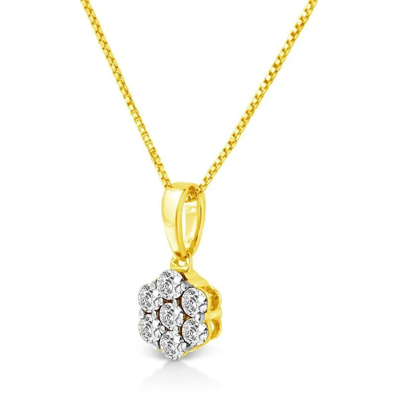Cttw Prong Set Round-Cut Diamond 7 Stone