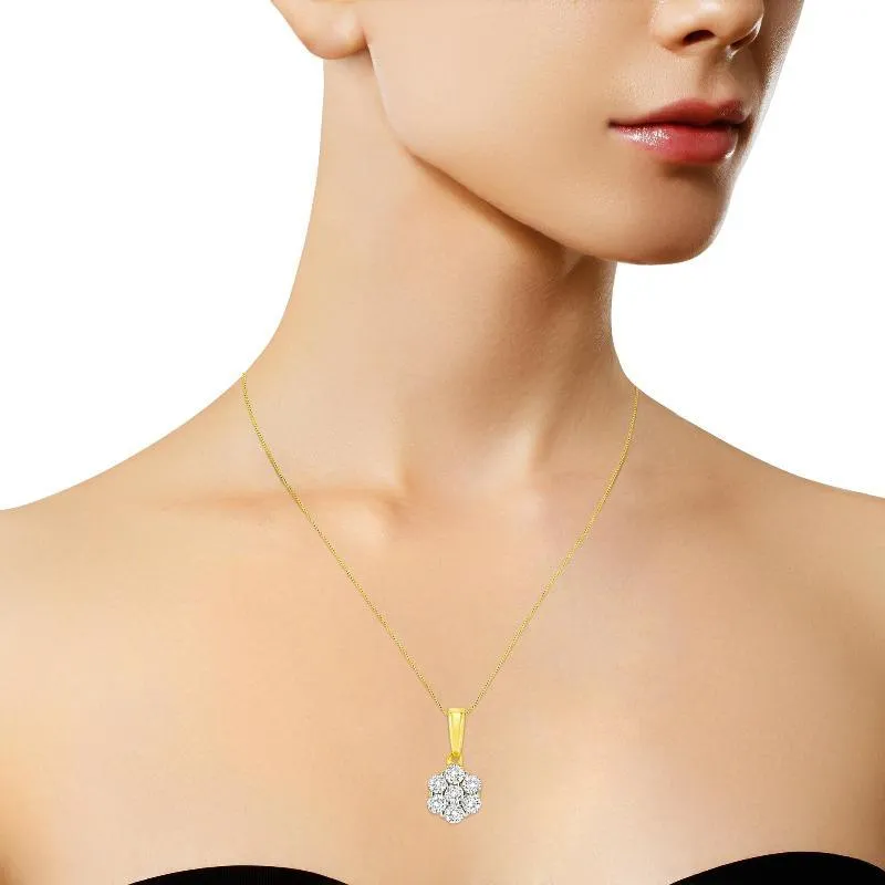Cttw Prong Set Round-Cut Diamond 7 Stone