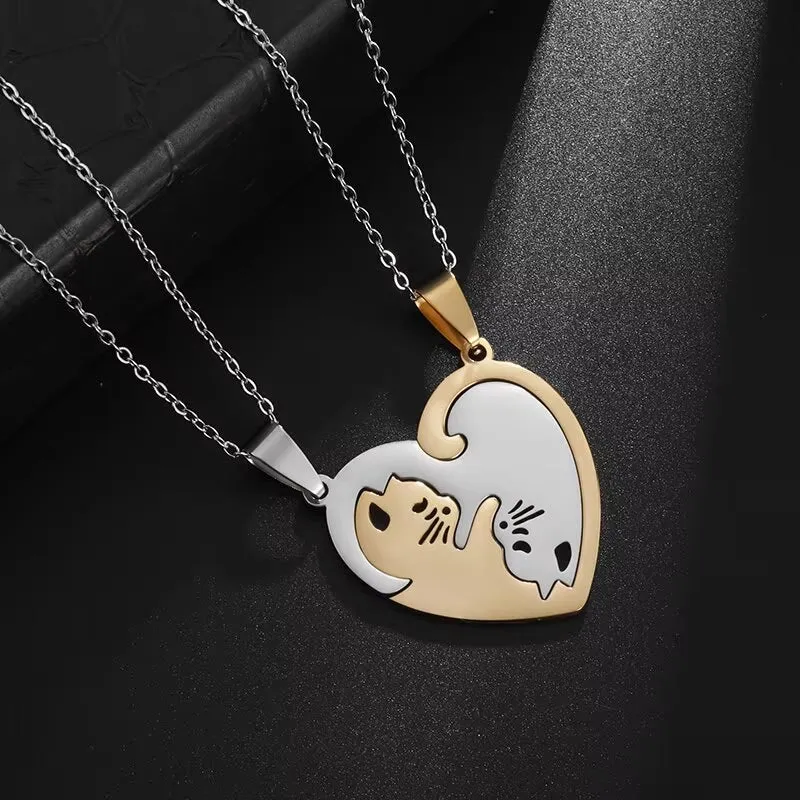 Elegant Zirconia Clover Pendant Necklace - Stylish Stainless Steel Chain for Women’s Party Jewelry Gifts