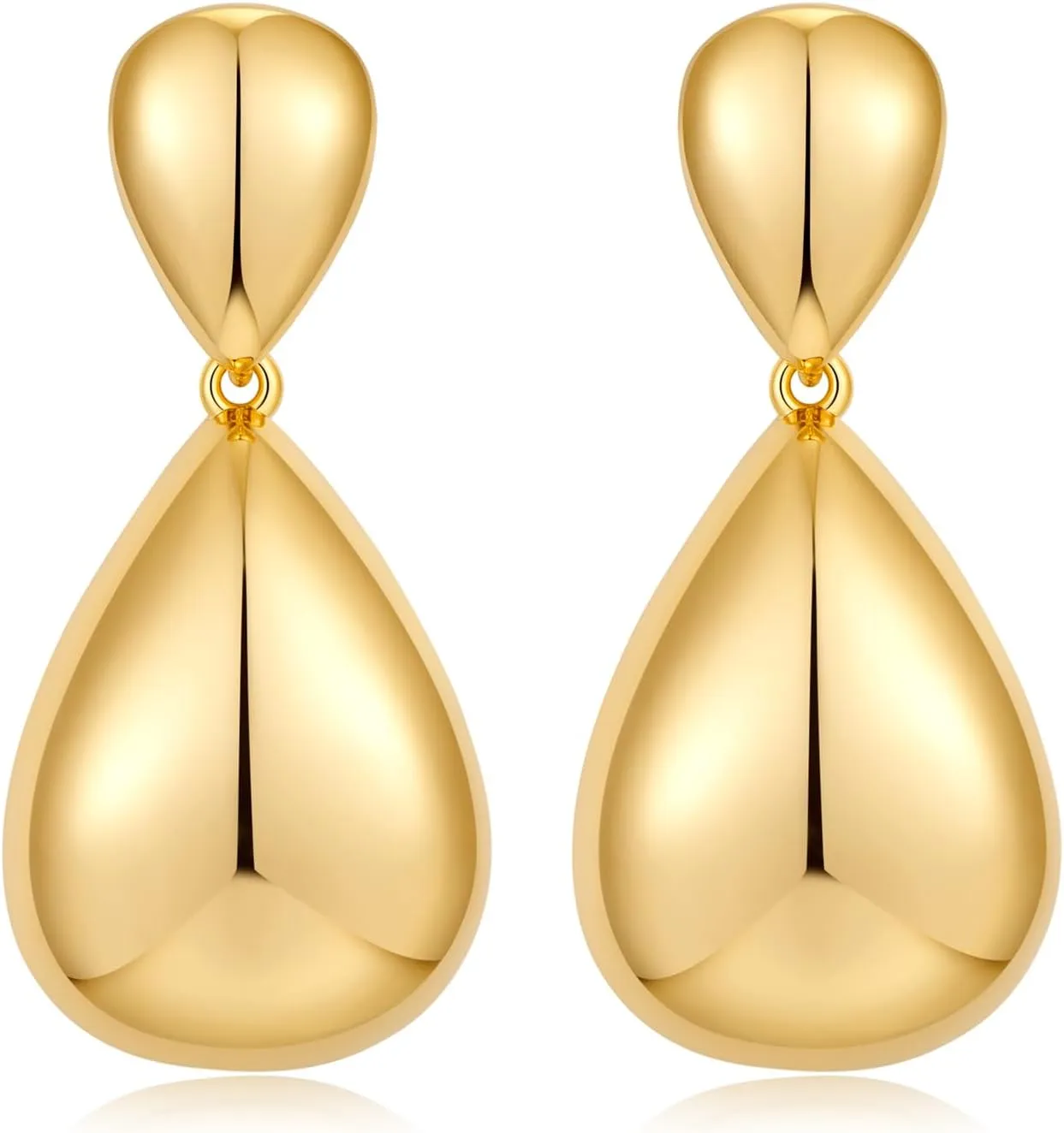 FAMARINE Gold Dangle Earrings Women Vintage Drop Earrings Teardrop