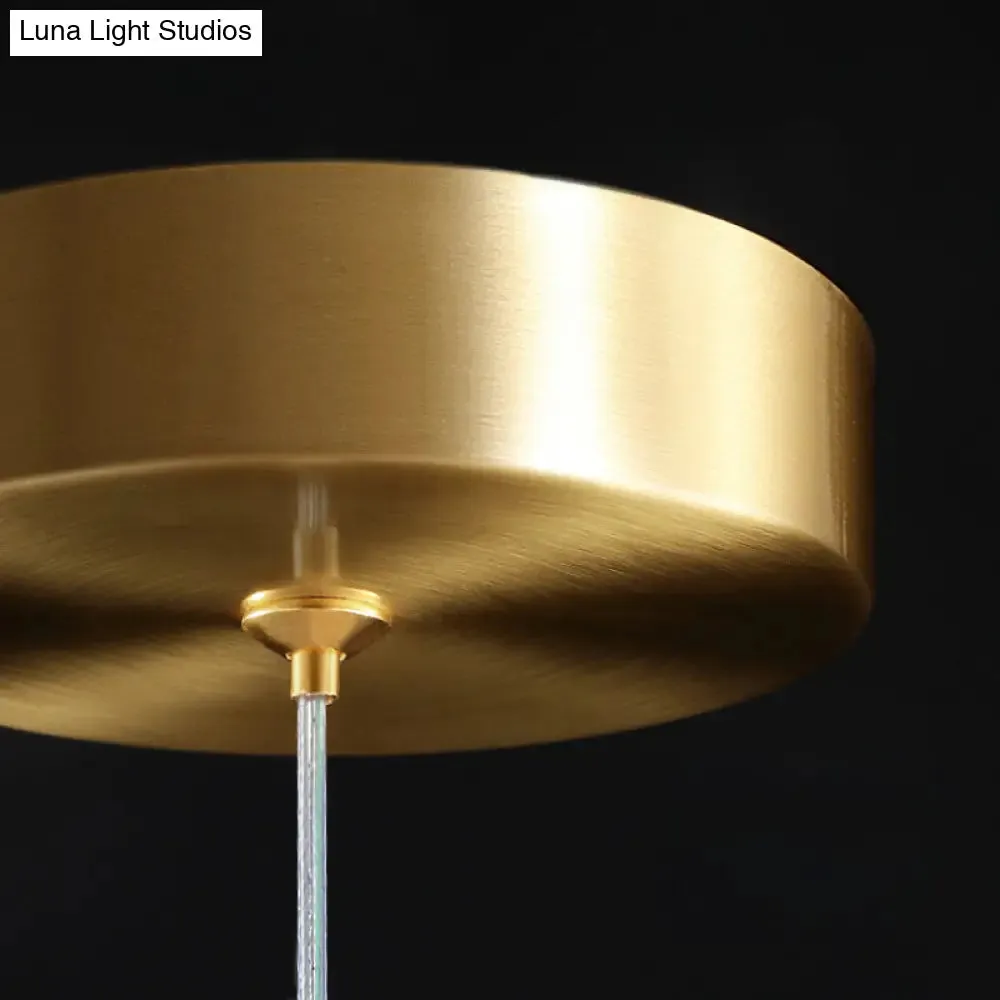 Gold Droplet Crystal Pendant LED Light for Stylish and Modern Living Rooms