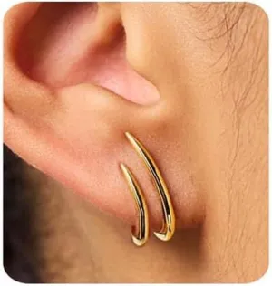 Gold Earrings for Women Trendy 14K Gold Stud Earrings Dainty Minimalist Simple Hypoallergenic Earrings Jewelry Gift for Her