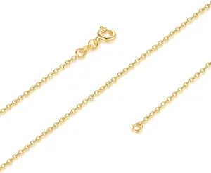 Gold Necklace for Women 1.5mm Wide 14K Thin Gold Chain Dainty Necklace for Women Elegance and Simplicity Cable Chain Thin Necklaces Chains 16,18,20,22,24in