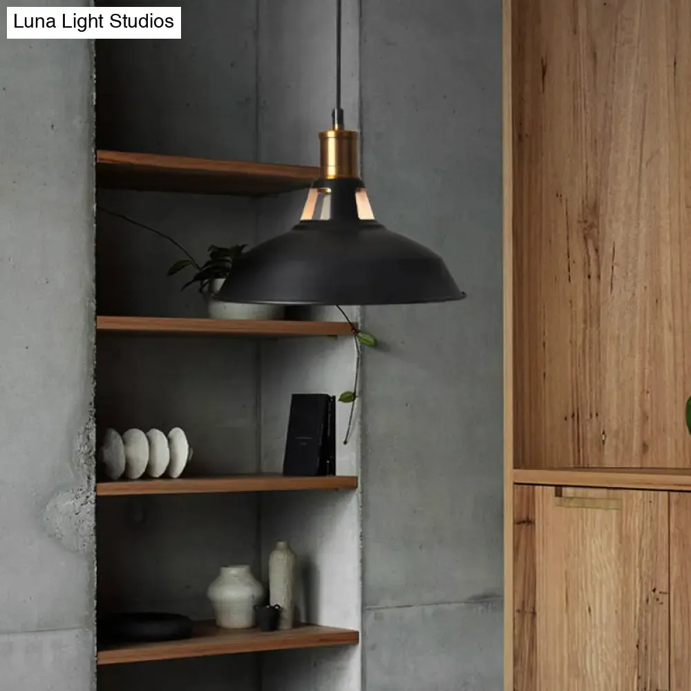Industrial Metal Pendant Light Kit for Shaded Restaurant - Stylish Hanging Fixture