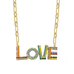 La La Love Necklace In Multi Crystals- TOVA