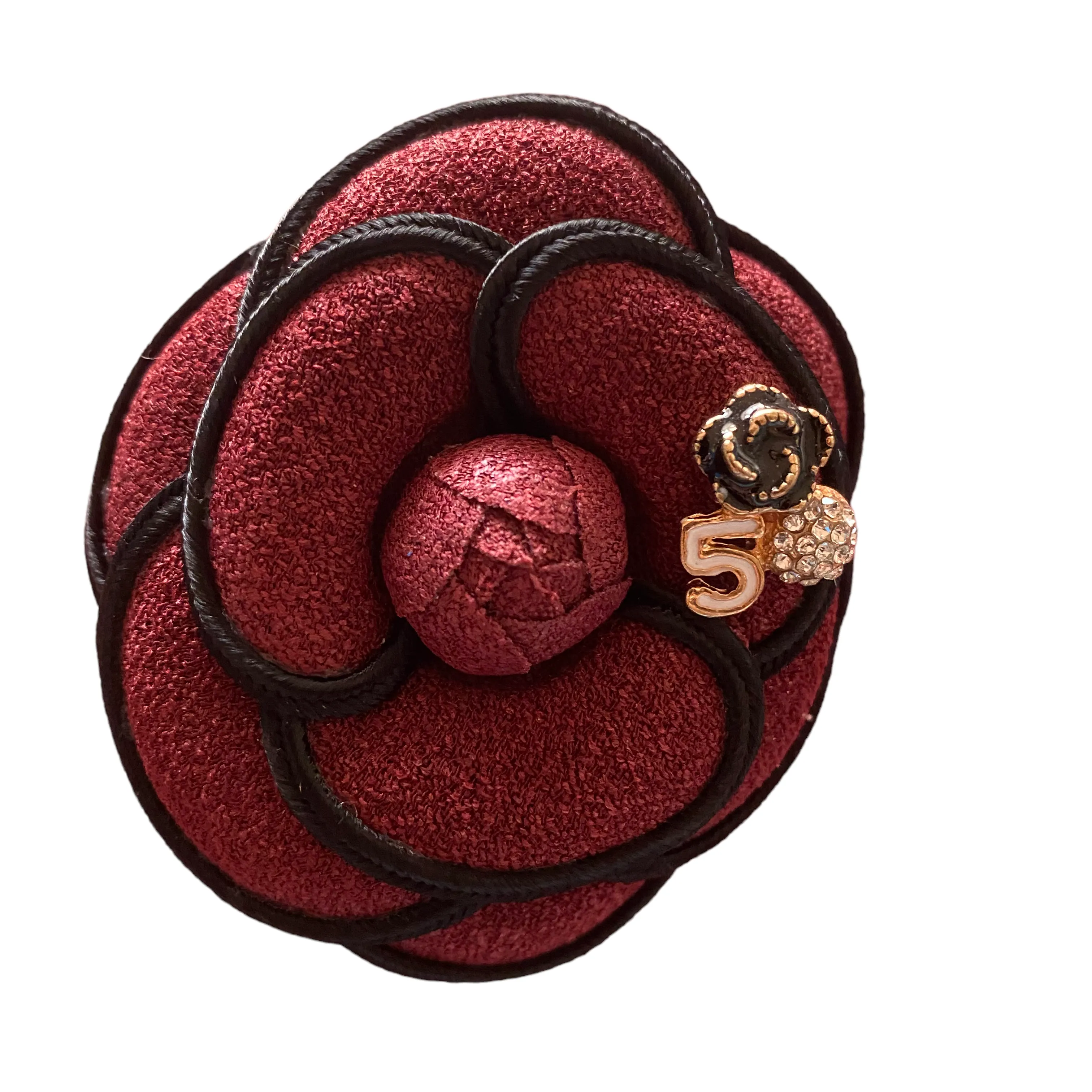 Lined Felt Flower Brooch