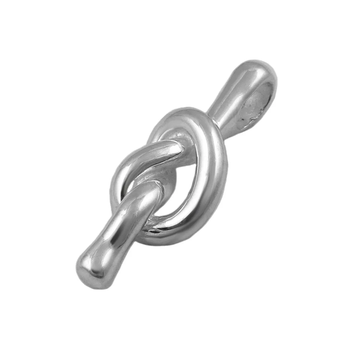 Lovers Knot Sterling Silver Pendant Necklace
