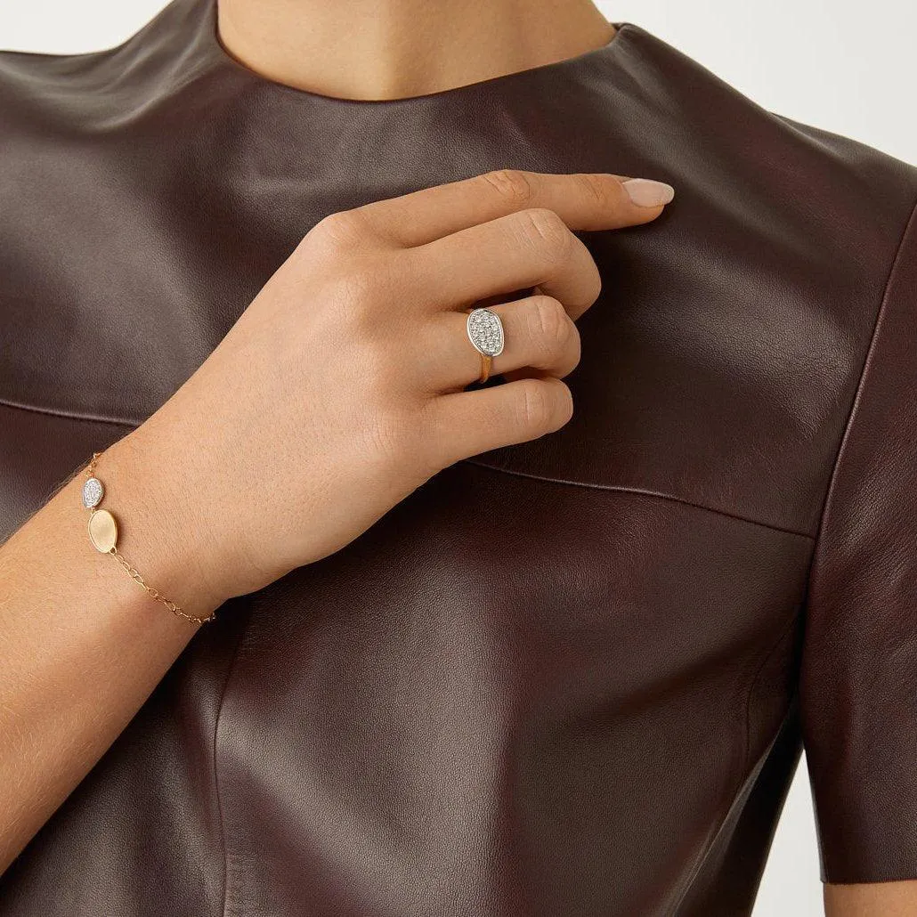 Marco Bicego Lunaria Mini 18k Gold Diamond Bracelet