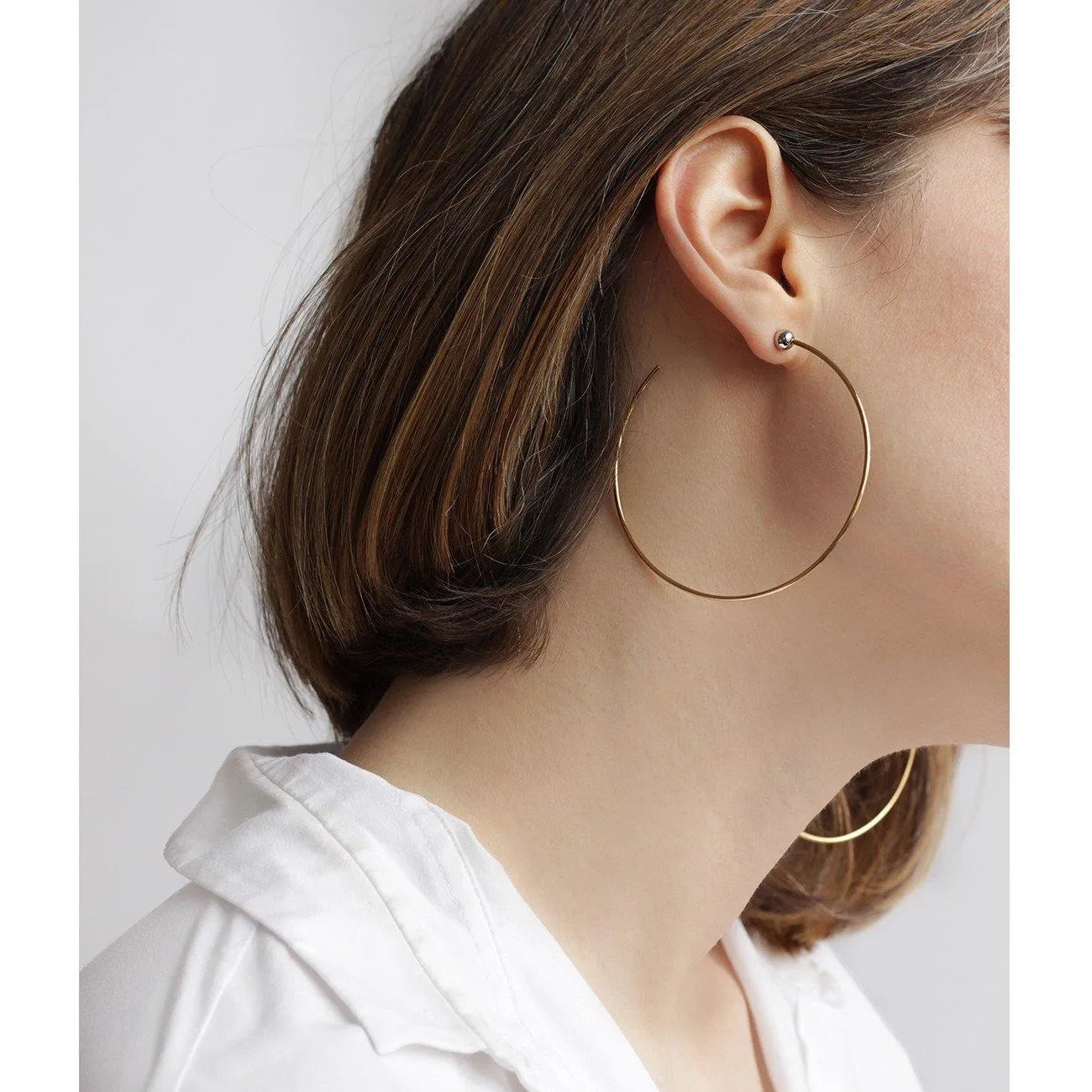 Medium Icon Hoops (Gold/Rhodium)