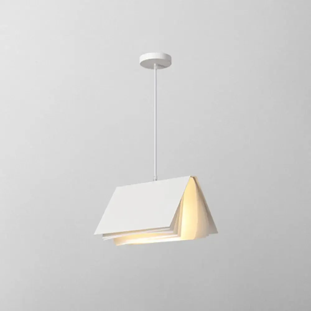 Metal Art Deco Pendant Light Fixture - Stylish Rectangle Design, 1-Light