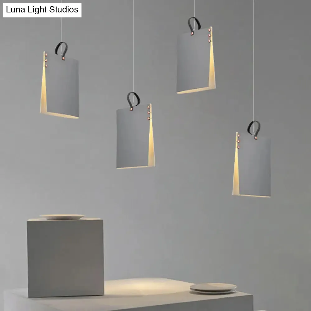 Metal Art Deco Pendant Light Fixture - Stylish Rectangle Design, 1-Light