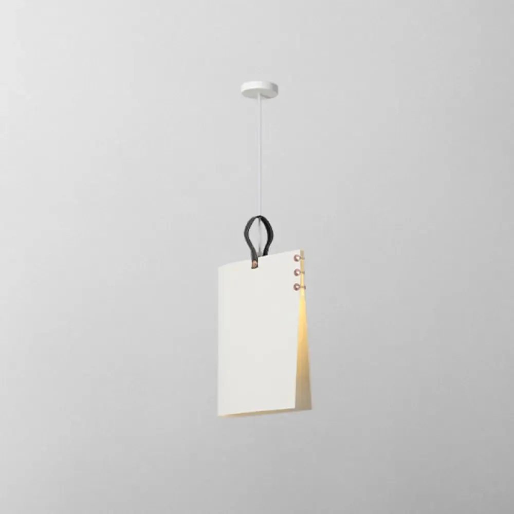 Metal Art Deco Pendant Light Fixture - Stylish Rectangle Design, 1-Light
