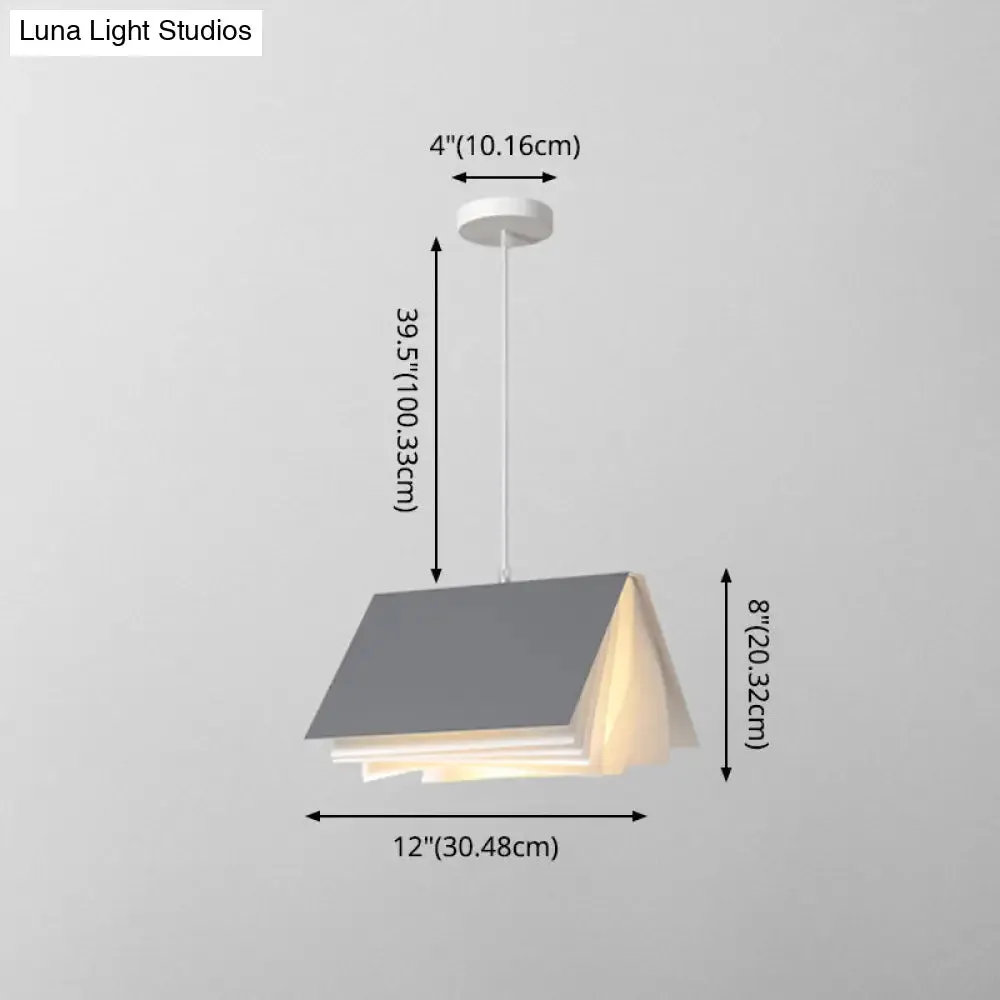 Metal Art Deco Pendant Light Fixture - Stylish Rectangle Design, 1-Light