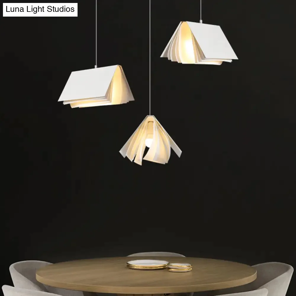 Metal Art Deco Pendant Light Fixture - Stylish Rectangle Design, 1-Light