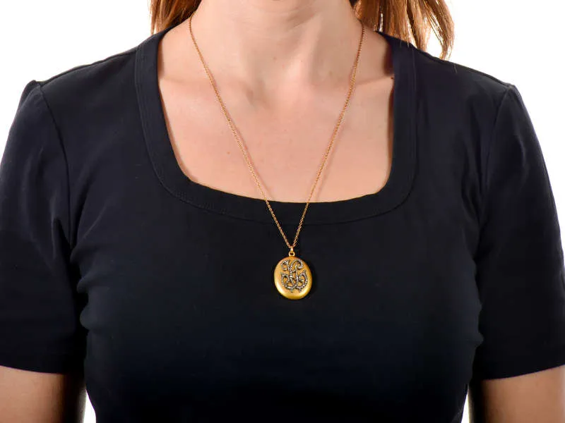 Monogram Me - Diamond Gold Initial Locket