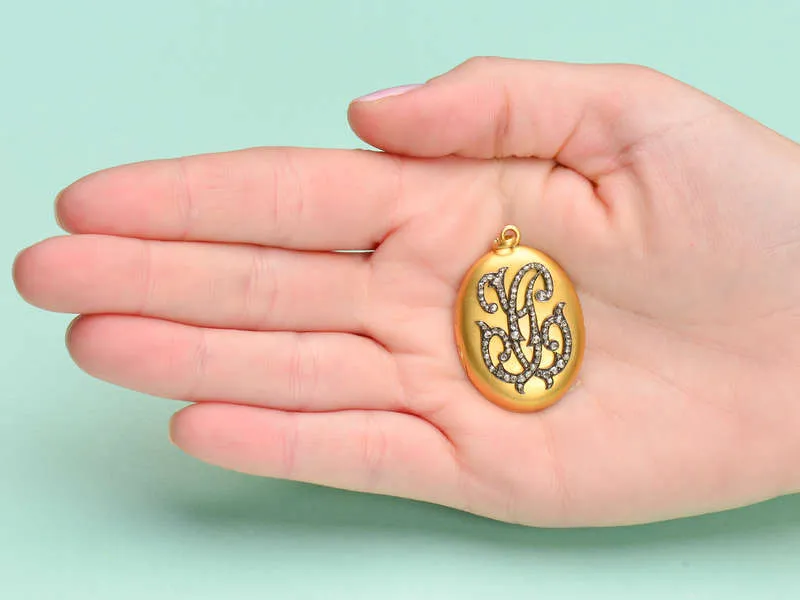 Monogram Me - Diamond Gold Initial Locket