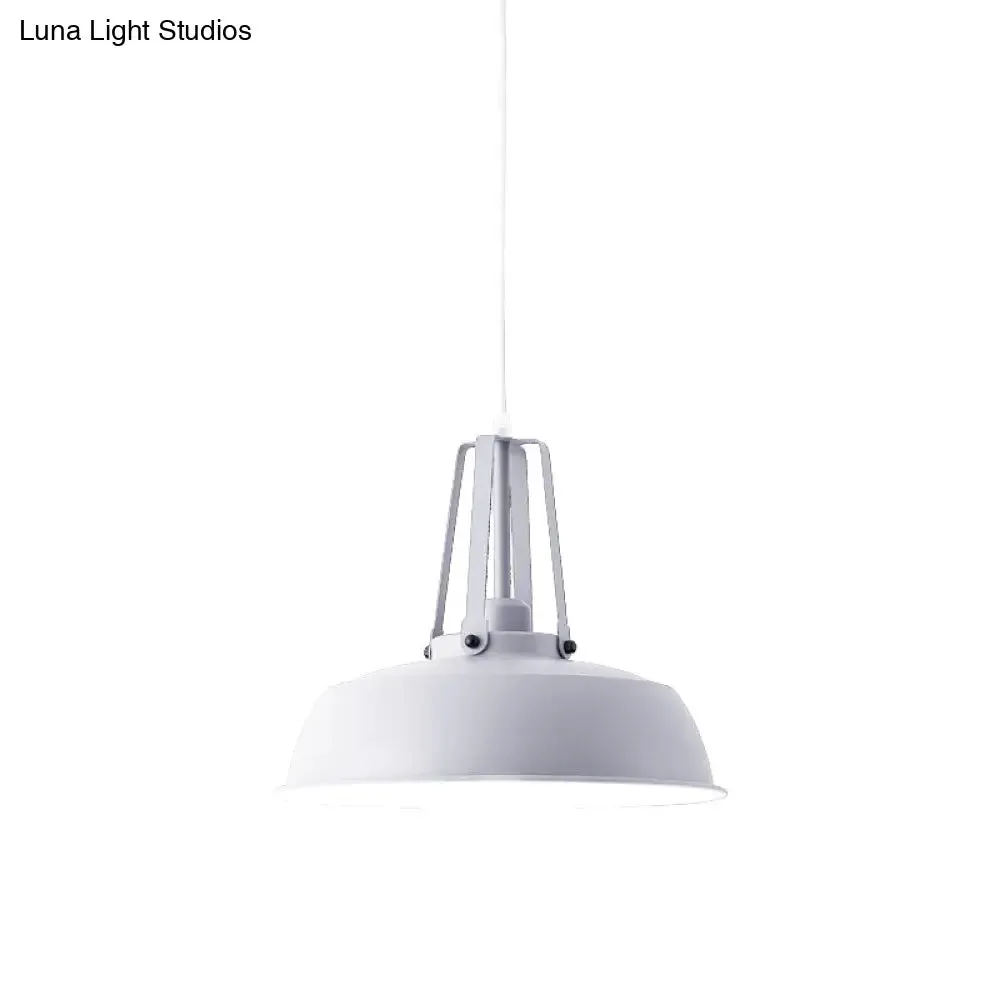 Nordic Stylish Black/Blue Barn Shade Pendant Light - Metallic Finish - Ideal for Living Rooms