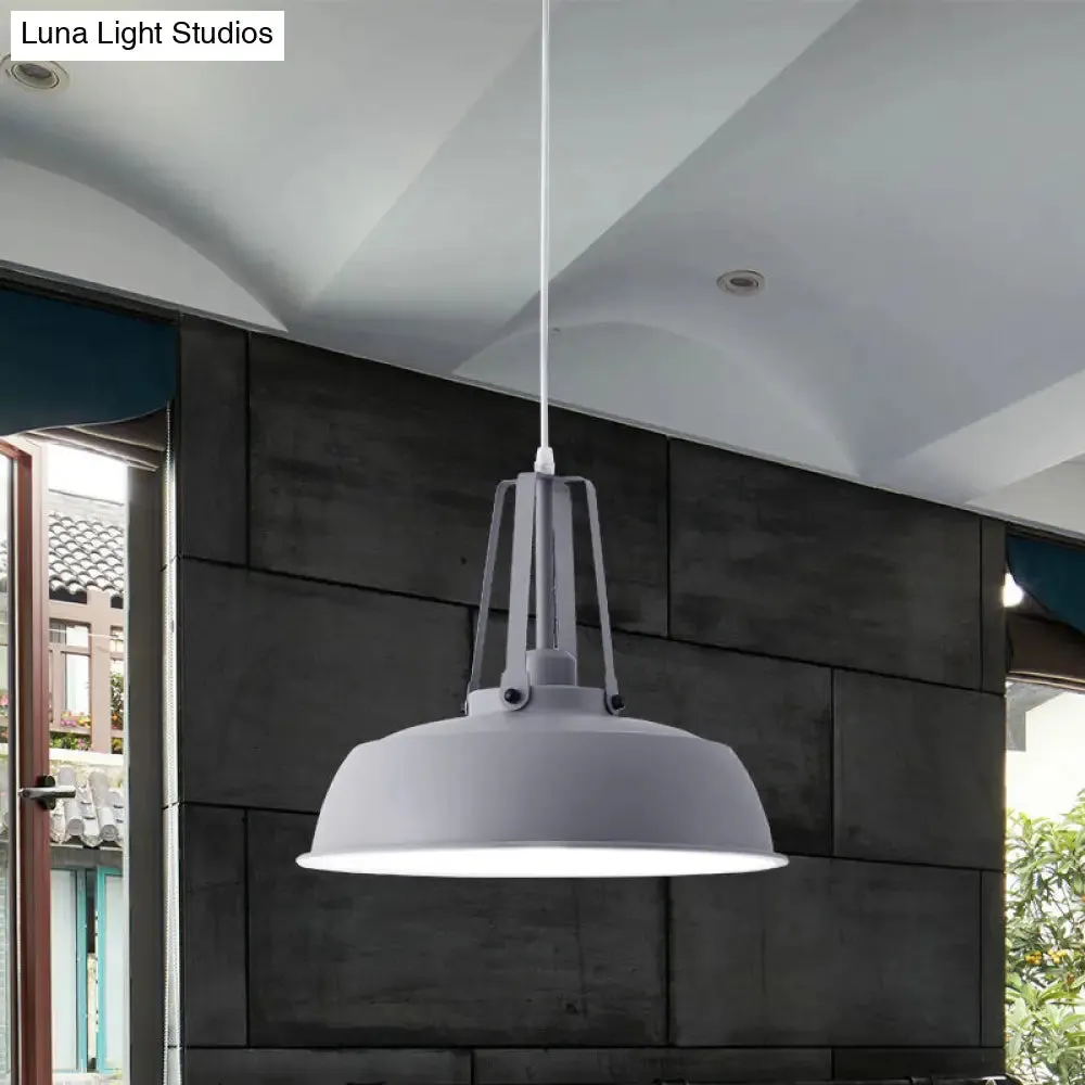 Nordic Stylish Black/Blue Barn Shade Pendant Light - Metallic Finish - Ideal for Living Rooms