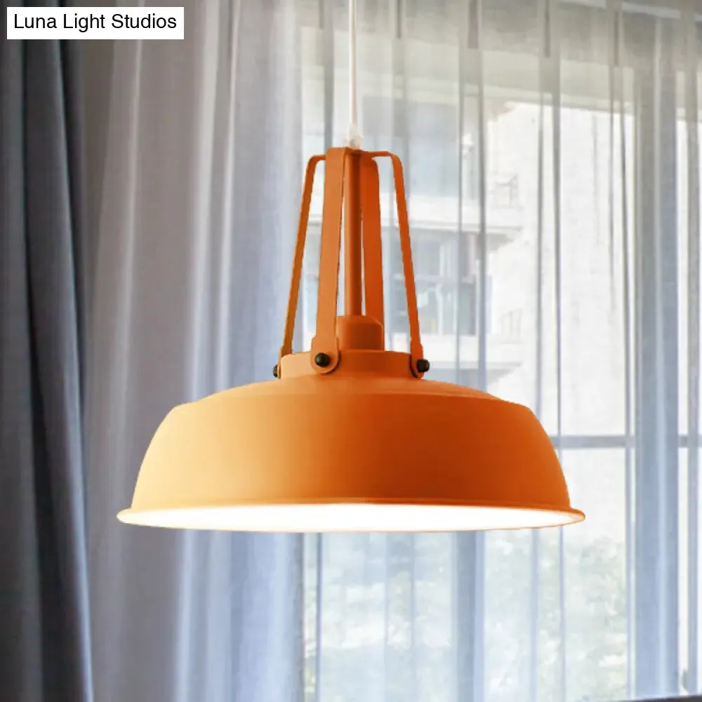 Nordic Stylish Black/Blue Barn Shade Pendant Light - Metallic Finish - Ideal for Living Rooms