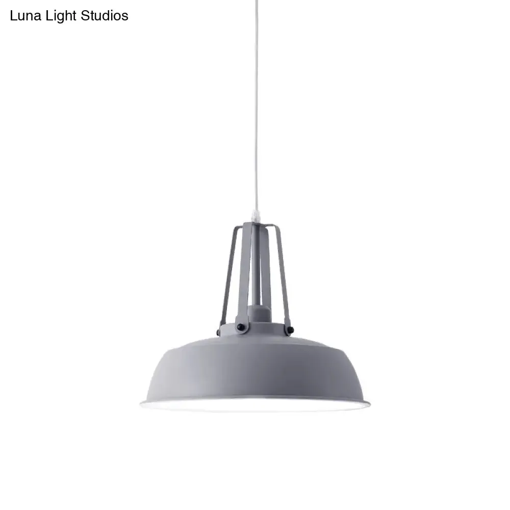 Nordic Stylish Black/Blue Barn Shade Pendant Light - Metallic Finish - Ideal for Living Rooms